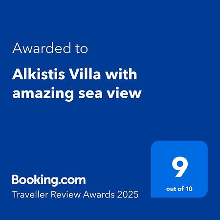 Alkistis Villa With Amazing Sea View Maroulás Exteriör bild